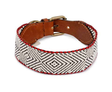 🌿BUDDYS Dogwear | COLLARS Cotton & Soft Madras Leather (100% natural. Plastic and synthetic fibres FREE)