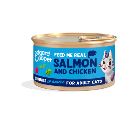 Edgard & Cooper - Bocadinhos Salmão em molho delicioso para gatos Adultos
