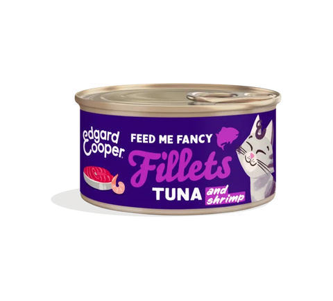 Edgard & Cooper - Fillets Atum e Gambas em caldo nutritivo para gatos