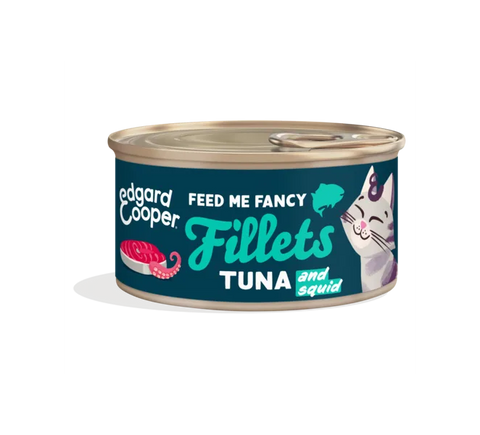 Edgard & Cooper - Fillets Atum e lula em caldo nutritivo para gatos