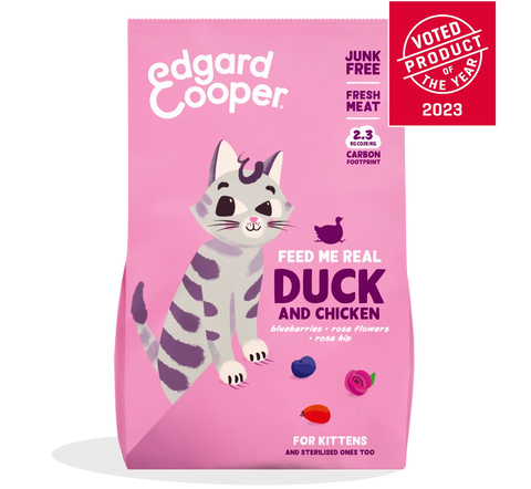 Ração Edgard & Cooper KITTEN Pato & Frango frescos para gatinhos e gatos jovens