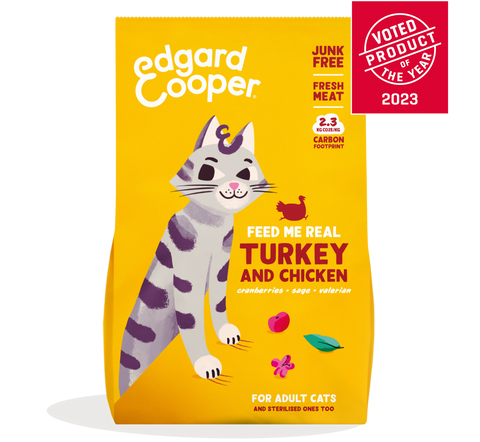 Ração Edgard & Cooper PERU & frango frescos para gato adulto