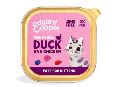 Paté Edgard & Cooper KITTEN Pato & Frango para gatinhos e gatos jovens