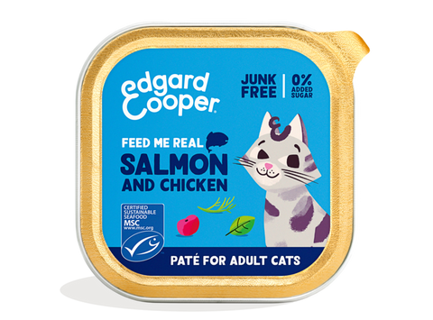 Paté Edgard & Cooper SALMÃO & Frango para gato adulto