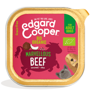 Terrina paté BIO Vaca com Coco & Sementes Chia para cães adultos 🥩🥥