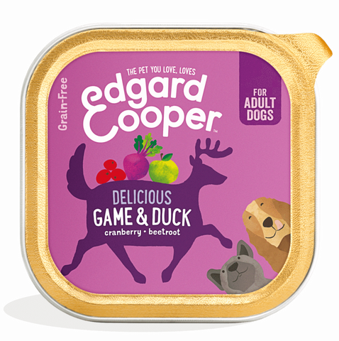 Terrina paté Veado & Pato com batata-doce, maçã e arandos vermelhos para cães adultos 150 g 🦌🍠