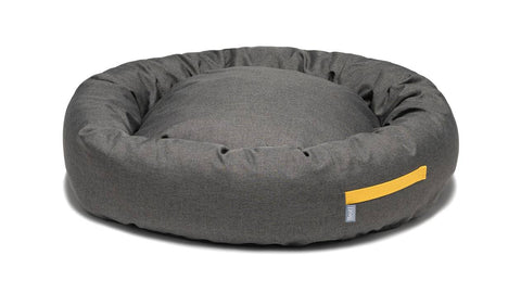 Brott  - EXTREME CONFORT & EASY CLEANING Round Bed - Charcoal Grey  (Tecido inovador: cama anti-alérgica de fácil limpeza!)