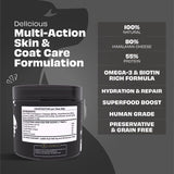 Pawfect - Polvo de queso cottage CHEESE-UP | Aderezo diario para perros | Mezcla para mejorar la piel y el pelaje | 100% natural | Enriquecido con coco, biotina, aceite de girasol y linaza | Rico en proteínas, vitaminas y minerales (220g)