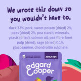 Edgard & Cooper - Estufado PATO com batata doce, ervilhas e sálvia em molho delicioso para cão (contém prebióticos, protetores articulares, fibra suave e óleo salmão)