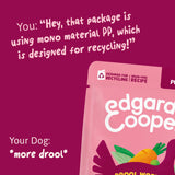 Edgard & Cooper - Estufado PERU com cenoura, ervilhas e sálvia em molho delicioso para cão (contém prebióticos, protetores articulares, fibra suave e óleo salmão)