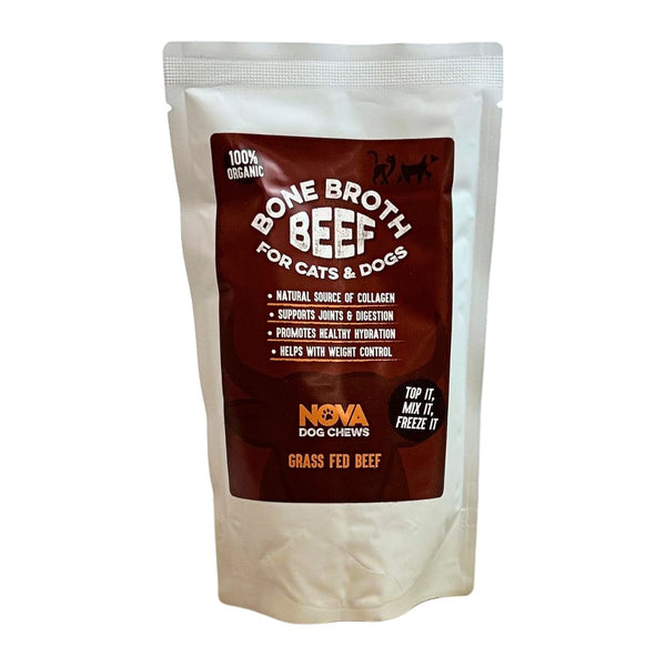 Nova Pet Health - Caldo de Hueso de Pato para perros🦆 100% natural de primera calidad para la salud del perro - Alto en colágeno y proteínas Apoya las articulaciones y la digestión, la hidratación y mejora la salud intestinal - 230ml