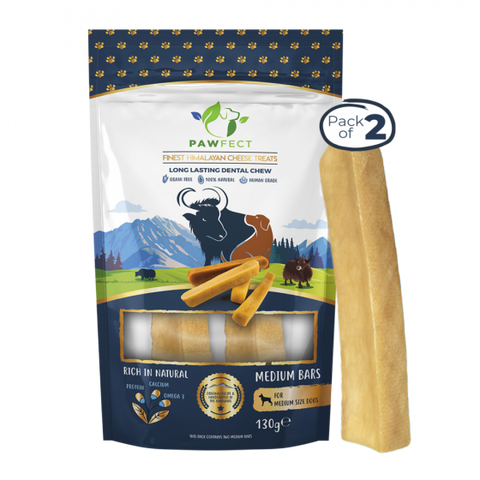 🧀Pawfect - Barras Queijo Himalaias Originais Medium (130g) (2 Unid. M)