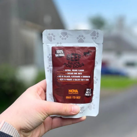 Nova Pet Health - Molho Vaca Colagénio (com caldo ossos) (Beef Collagen Sauce (with bone broth)🐂 Premium All Natural for dog’s health - High in Collagen and Protein Supports Joint & Digestion, Hydration & enhance Gut Health – Grass Fed - 100ml