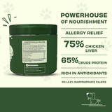 Pawfect - FUR-FUEL Chicken Liver Powder | Daily Topper for Dogs | 100% Natural | Enriched with Bromelain, Banana, Broccoli, Spinach, Strawberries, Yellow Pepper & Quercetin | Alergy Relief | Anti-Inflammatory | Antioxidant Support (150g)