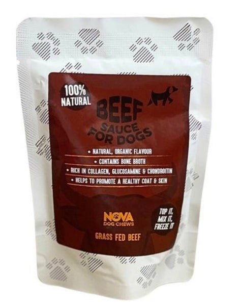 Nova Pet Health - Molho Vaca Colagénio (com caldo ossos) (Beef Collagen Sauce (with bone broth)🐂 Premium All Natural for dog’s health - High in Collagen and Protein Supports Joint & Digestion, Hydration & enhance Gut Health – Grass Fed - 100ml