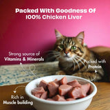 Pawfect - Snacks FRESH FREEZE DRIED Chicken Liver Treats for Cats | Nutrient-Rich for Vitality & Immunity | 100% Natural | Grain-Free | High Protein
