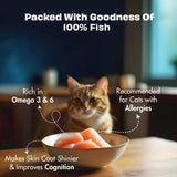 Pawfect - Snacks FRESH FREEZE DRIED Fish Meat Treats for Cats | Omega-3 Rich for Shiny Coat & Joint Care | 100% Natural | Grain-Free | Hypoallergenic