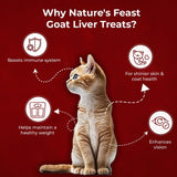 Pawfect - Snacks FRESH FREEZE DRIED Lamb Liver Treats for Cats| 100% Natural| Hypoallergenic| Easily Digestible| Grain-Free| Training Treat|  Nutrient-Rich for Vitality & Immunity| Low Fat treats