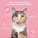 Pawfect - Snacks FRESH FREEZE DRIED Chicken Breast Treats for Cats | Low Fat for Weight Control & Muscle Care | 100% Natural | Grain-Free | Hypoallergenic