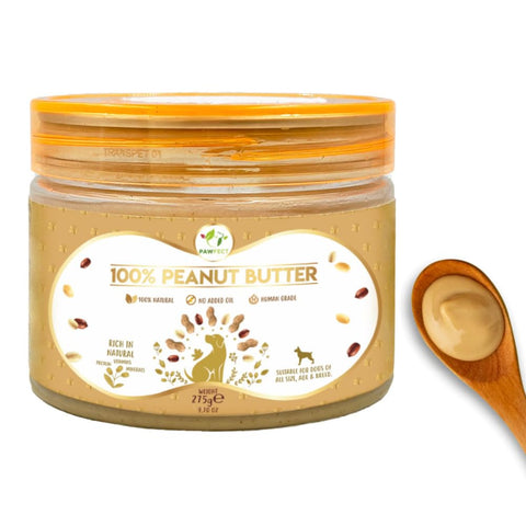 Pawfect - Mantequilla de cacahuete 100% natural con plátano y semillas de lino (mezcla de superalimentos)