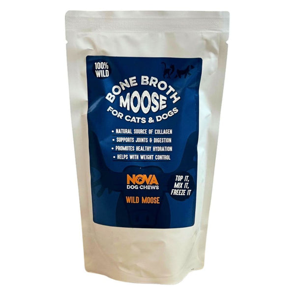 Nova Pet Health - Wild Moose Bone Broth for dogs (Caldo de ossos Veado)🐂 Premium 100% Natural for dog’s health - High in collagen and protein Supports Joint & Digestion, Hydration & enhance Gut Health – 230ml