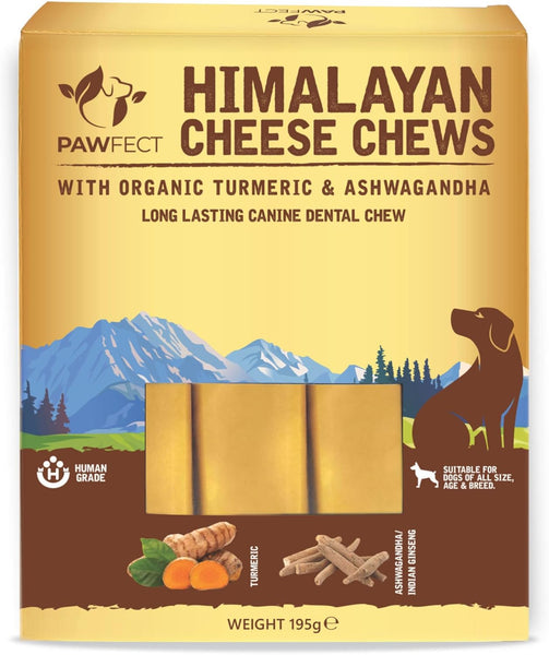 🧀 Pawfect - Barras Queijo Himalaias com Cúrcuma & Gengibre Indiano 🌱 - Multipack 3 UNID.