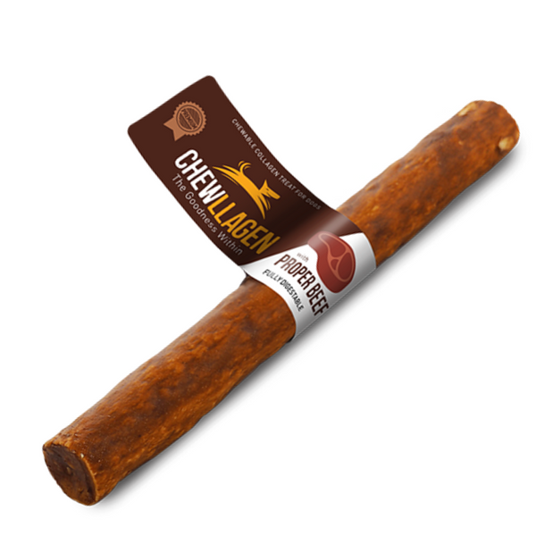 STICK COLLAGEN BOOST Vaca & Colagénio 🐂 25cm. Fornece Colagénio natural para pele, articulações fortes e menos dores