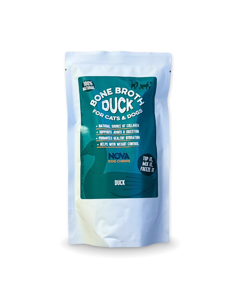 Nova Pet Health - Duck Bone Broth for dogs (Caldo de ossos Pato)🦆 Premium 100% Natural for dog’s health - High in collagen and protein Supports Joint & Digestion, Hydration & enhance Gut Health – 230ml