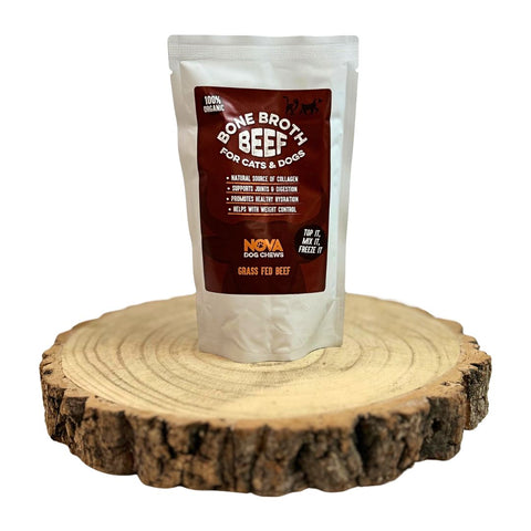 Nova Pet Health - Caldo de Hueso de Pato para perros🦆 100% natural de primera calidad para la salud del perro - Alto en colágeno y proteínas Apoya las articulaciones y la digestión, la hidratación y mejora la salud intestinal - 230ml