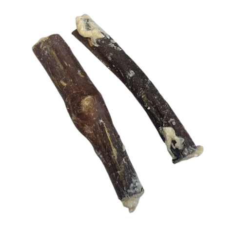 Palitos Gullets Vaca (Carne Esófago) recheados Gordura Ovelha (Favorece articulações, pelo, & digestão suave)