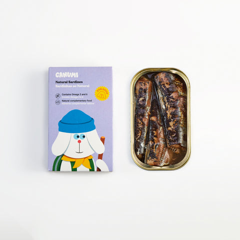 Topping / Alimento / Snack Canumi 100% Natural - Lombos Sardinha (O super peixe, muito rico em Ómega 3)