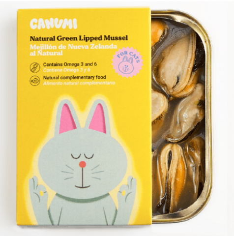 Canumi natural Mexilhões Lábios Verdes Islândia (Superfood: para articulações e ossos fortes, alivio dores) para gato 115g