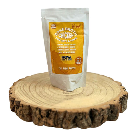 Nova Pet Health - Free Run Chicken Bone Broth for dogs (Caldo de ossos Galinha)🐔 Premium 100% Natural for dog’s health - High in collagen and protein Supports Joint & Digestion, Hydration & enhance Gut Health – 230ml