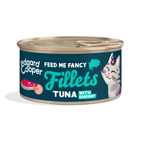 Edgard & Cooper - Filetes de Atún y Camarones (filetes de Atum e Camarão em caldo nutritivo)
