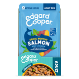 Edgard & Cooper - Estufado SALMÃO com feijão verde, batata doce e salsa em molho delicioso para cão (contém prebióticos, protetores articulares, fibra suave e óleo salmão)