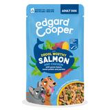 Edgard & Cooper - Estufado SALMÃO com feijão verde, batata doce e salsa em molho delicioso para cão (contém prebióticos, protetores articulares, fibra suave e óleo salmão)