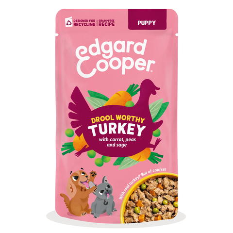 Edgard & Cooper - Estufado PERU com cenoura, ervilhas e sálvia em molho delicioso para cão (contém prebióticos, protetores articulares, fibra suave e óleo salmão)