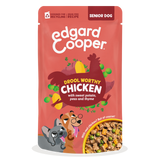 Edgard & Cooper - Estufado GALINHA com batata doce, ervilhas e tomilho em molho delicioso para cães SENIORES (contém prebióticos, protetores articulares, fibra suave e óleo salmão)