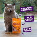 Edgard & Cooper - Treats Rolls - Chicken & turkey para gatos (sem cereais, nem açúcares, pouco calóricos) 🐓