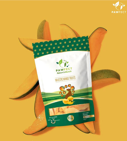 🥭 Pawfect - Snacks Majestic Mango (Manga) (Freeze Dried) (Ajuda a prevenir infeções dérmicas. Fortalece sistema imunitário e aumenta resistência no combate a doenças)