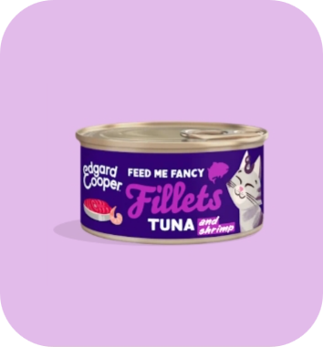 Edgard & Cooper - Fillets Tuna & Shrimps (filetes Atum e Camarão em caldo nutritivo)