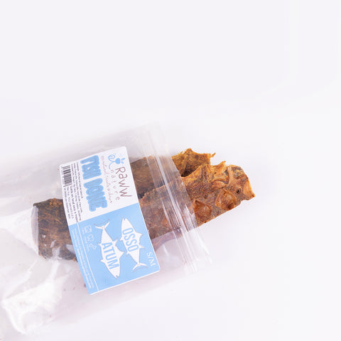 Hueso pequeño de atún (Osso Atum) (P/M) 6-15 cm 🐠Dosis de calcio natural: ¡Dientes y huesos fuertes!