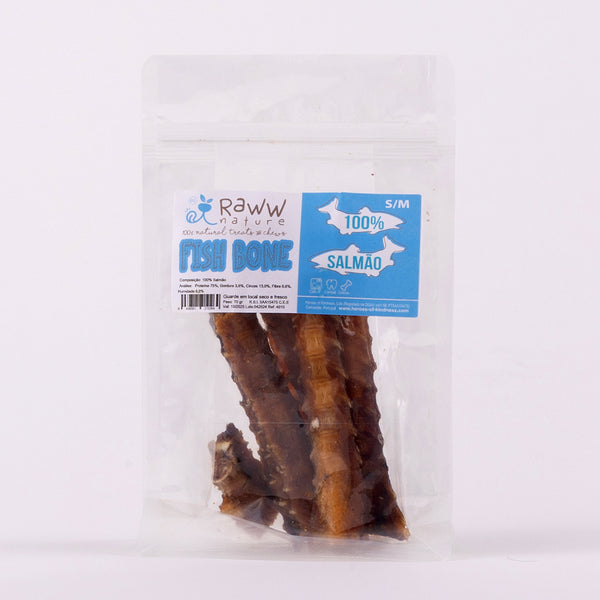 Fish Bone Salmão (S/M) 6-15 cm🐠 Dose cálcio natural: Dentes e Ossos fortes!