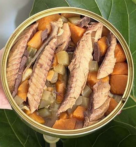 Refeição 100% natural Canumi Cavala, legumes e alga marinha (superfood) para cão 280g