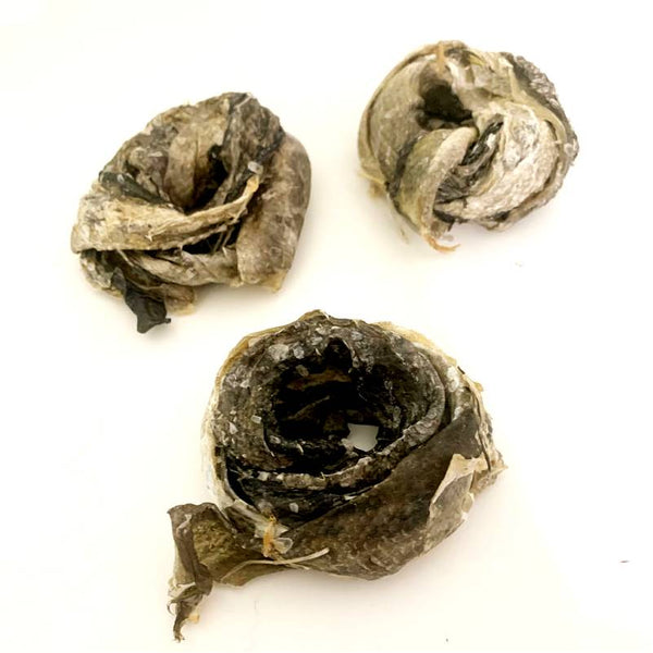 ÓMEGA BOOST DONUTS 100% Pele de Bacalhau fresco 6-8 cm (Dose diária de Ómegas em snack)