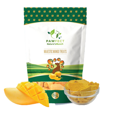 🥭 Pawfect - Snacks FRESH FREEZE DRIED Majestic Mango (Healthy Metabolism Booster) (Auxilia combate doenças e alergias, melhora visão)