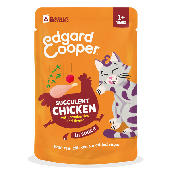 Edgard & Cooper - Saquetas Comida húmida de FRANGO em molho para gatos