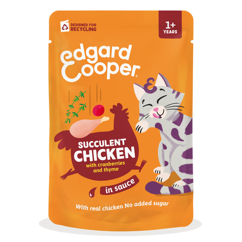 Edgard & Cooper - Saquetas Comida húmida de FRANGO em molho para gatos