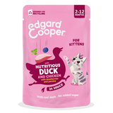 Edgard & Cooper - Saquetas Comida húmida de KITTEN PATO & FRANGO em molho para gatinhos