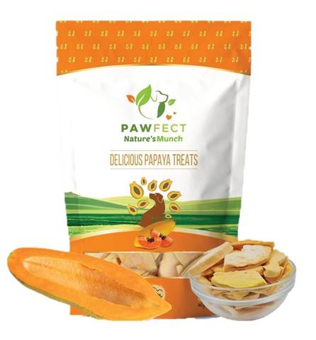 🥑Pawfect - Snacks FRESH FREEZE DRIED Delicious Papaya (Digestion Booster) (Antiparasitário e anti-gases)